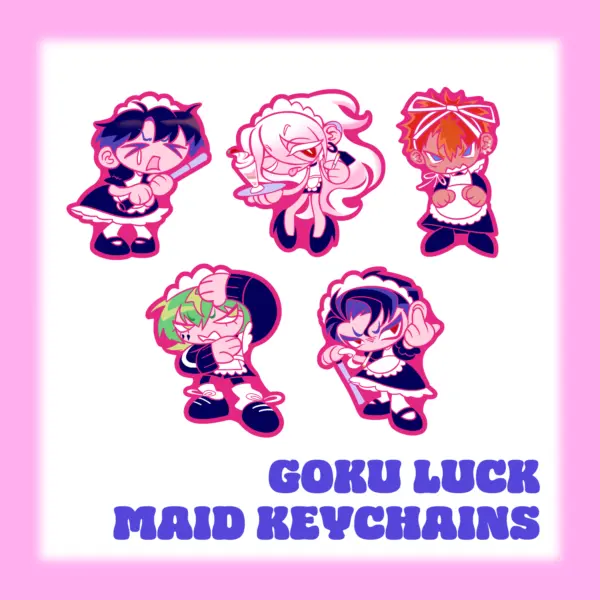 Goku Luck Maid Keychain